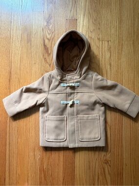12M Baby/ Kids Hooded Toggle Coat in Tan